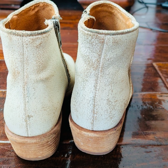 Frye Cream Ankle Boots - Picture 3 of 8